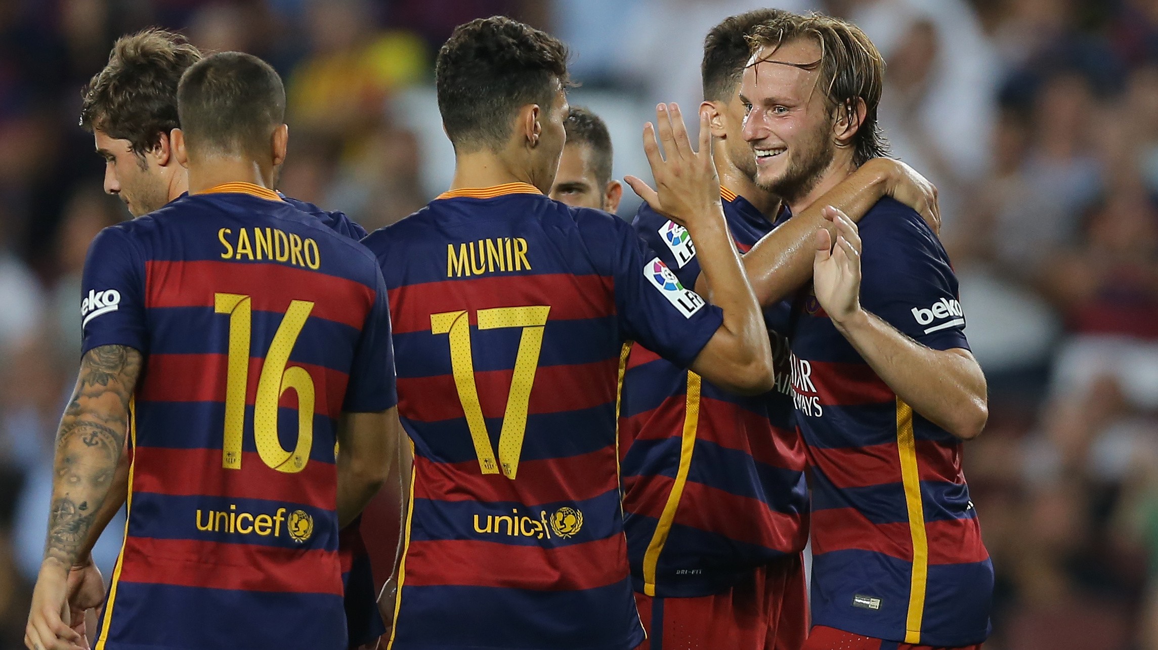 Ivan Rakitič a radosť FC Barcelona